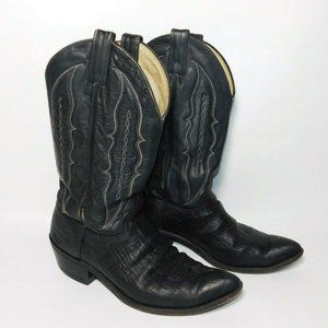 Vintage ABILENE TEXAS #5231 Black Leather Western Cowboy Boots Mens 10 D 10D